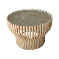 Amazon Side Table Rattan/Birdeye Rattan with Glass 654mm Round x 480mm High