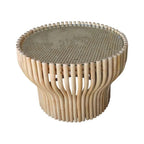 Amazon Side Table Rattan/Birdeye Rattan with Glass 654mm Round x 480mm High