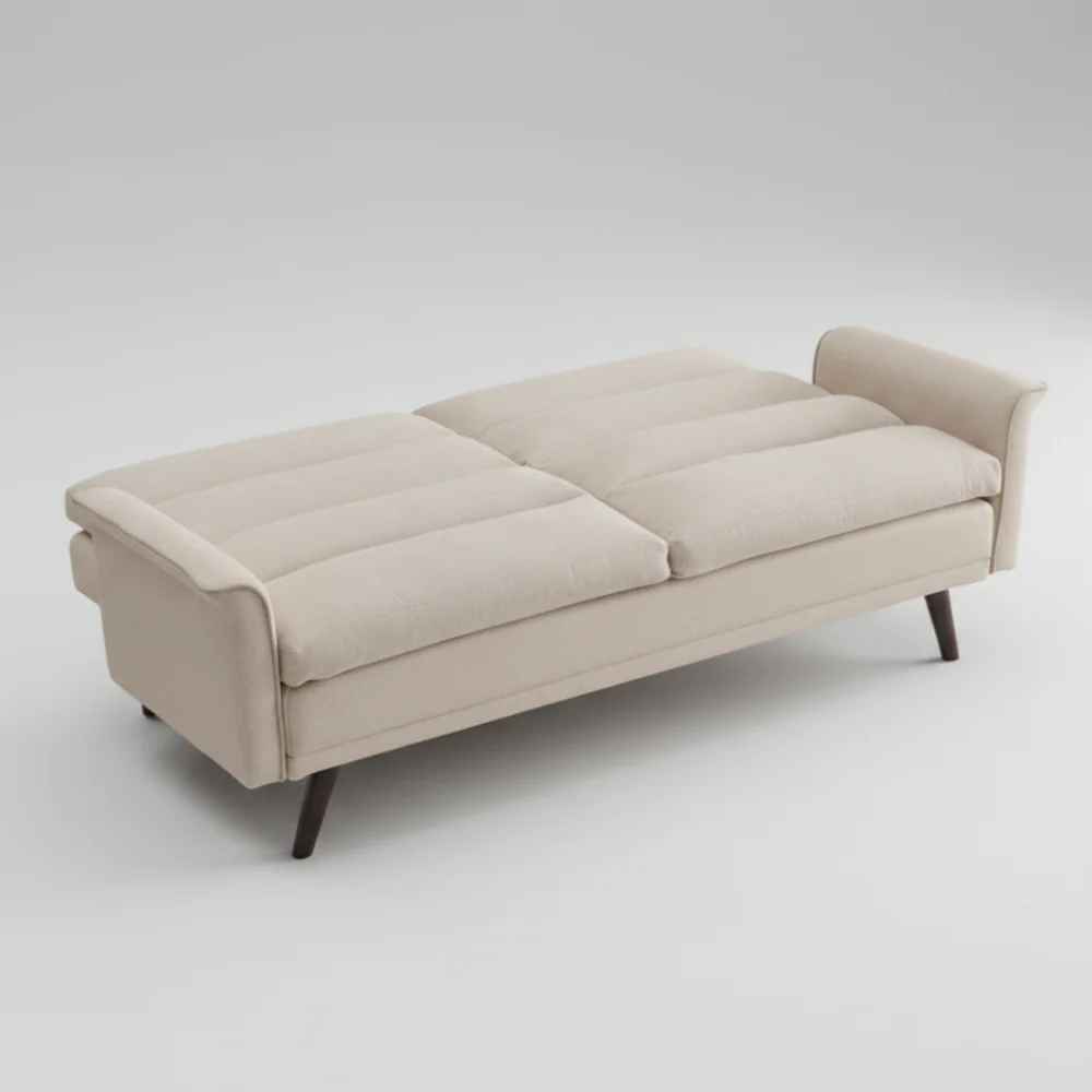 Camilla Sleeper Couch 2 tone Grey Fabric