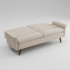 Camilla Sleeper Couch 2 tone Grey Fabric