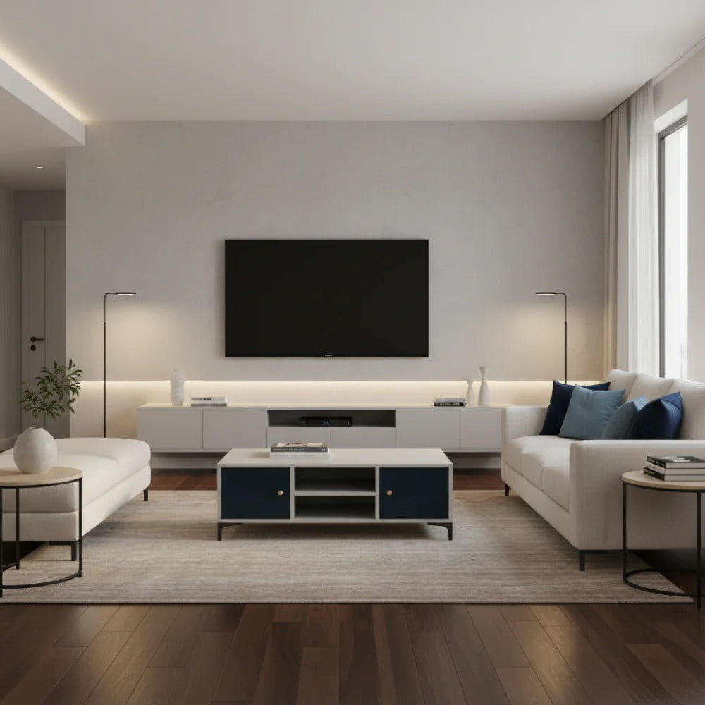 Colorado Coffee Table Grey/ Aqua